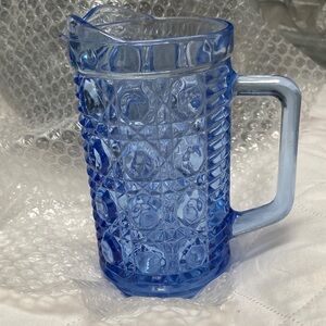 Vintage Indiana Glass, Windsor Blue Pint pitcher